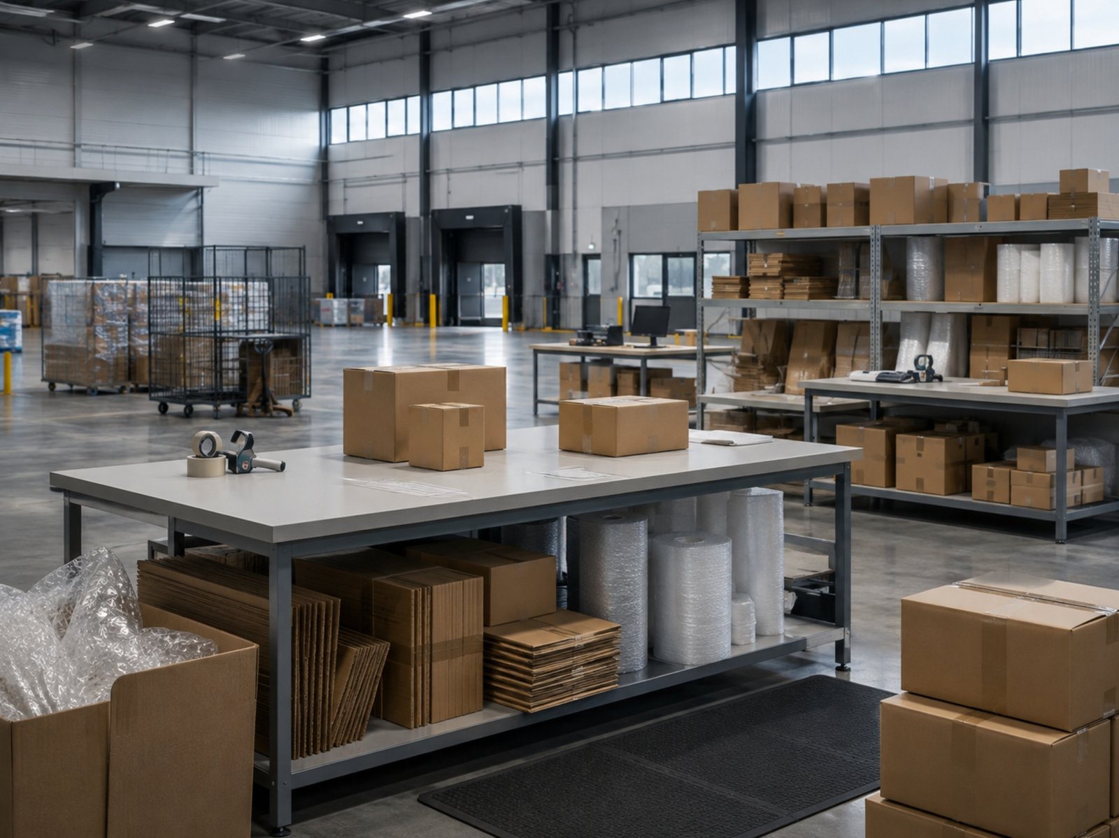Restepy warehouse packaging area